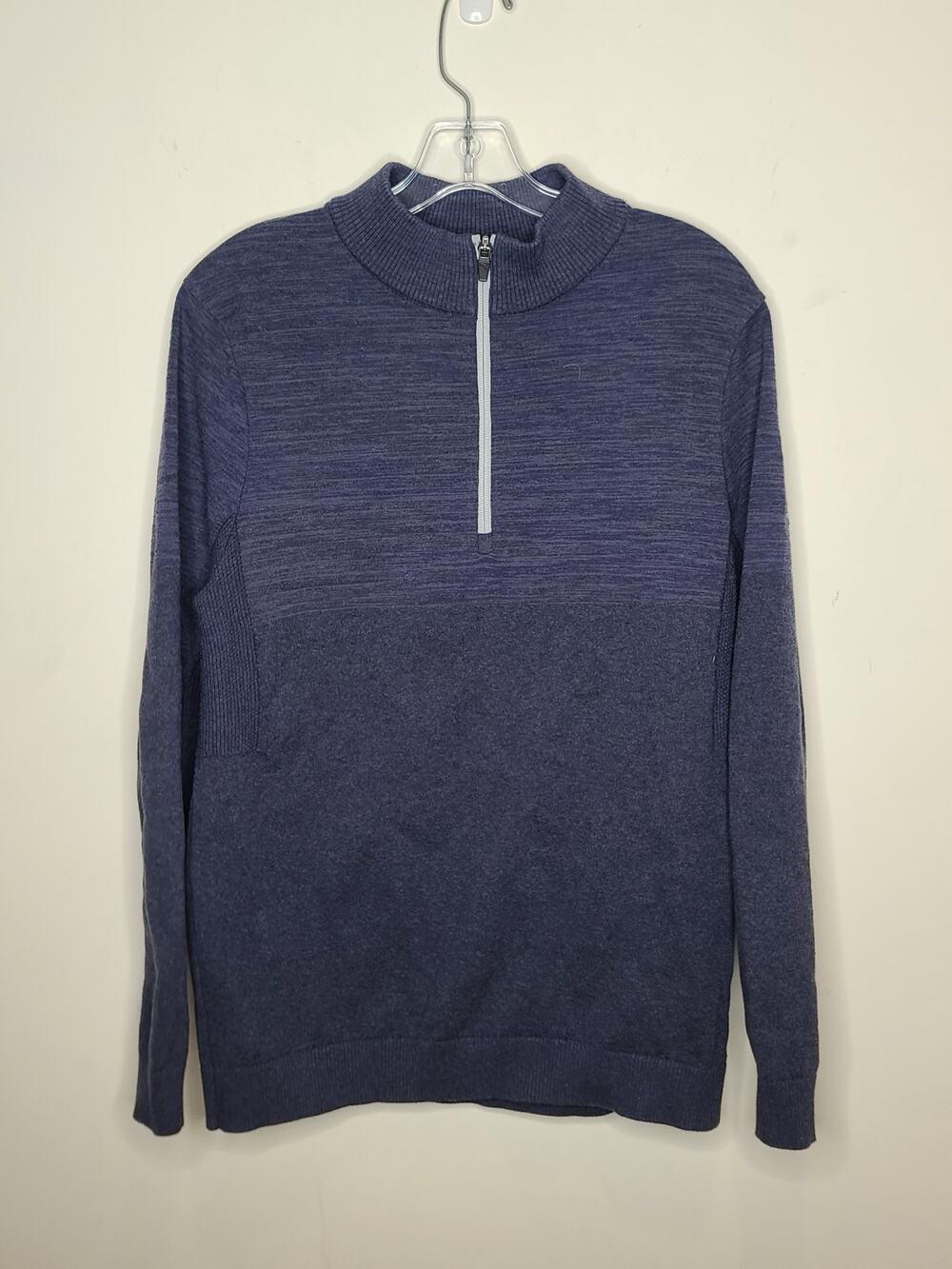 Puma blue 1/4 zip pullover long sleeve mock neck sweater - small